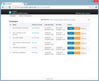 Incalis DPS™: Campaign List
